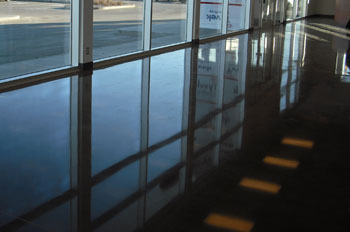 polished hardened concrete