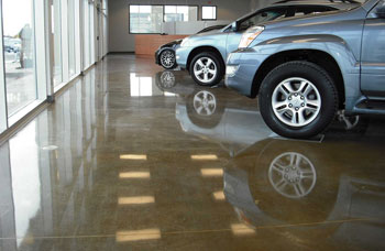 polished hardened concrete