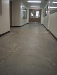 concrete floor after grinding