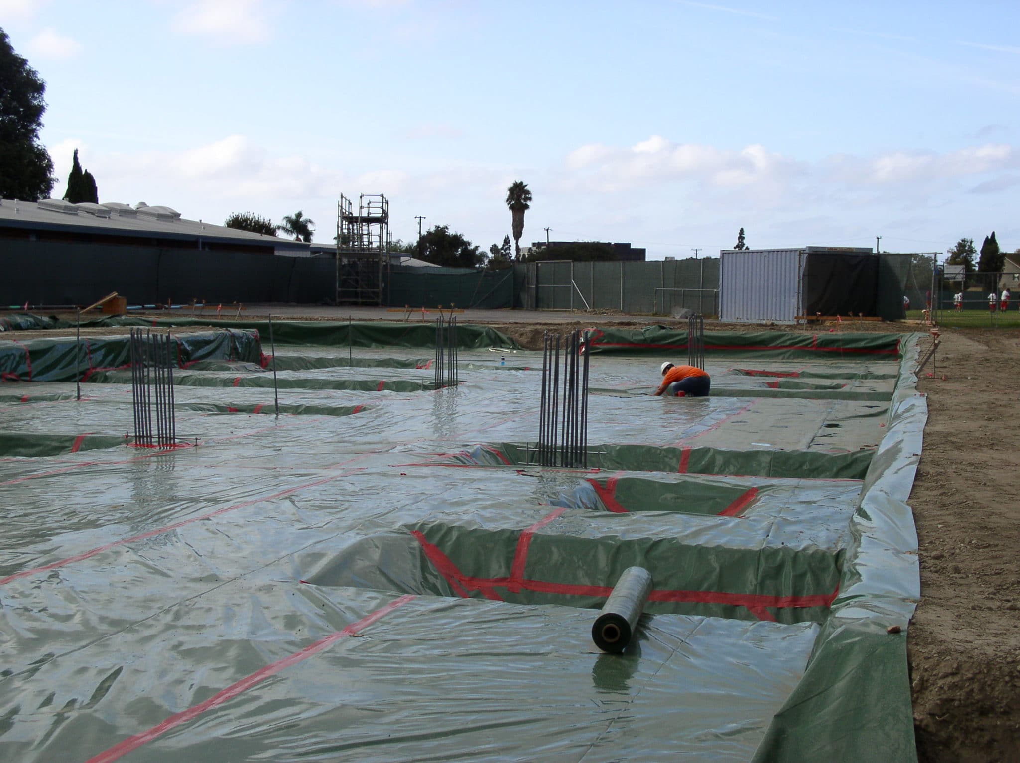 Johnson Middle School Underslab Vapor Barrier & Concrete Waterproofing Project 3
