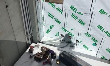 MEL-ROL waterproofing membrane was used for below grade exterior applications.