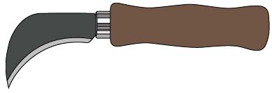 Get a linoleum knife or a razor knife.